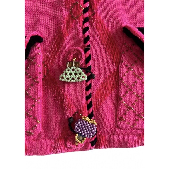 Jack B Quick Artsy Fun Purse Theme Cardigan/jacked Size M - Picture 5 of 9